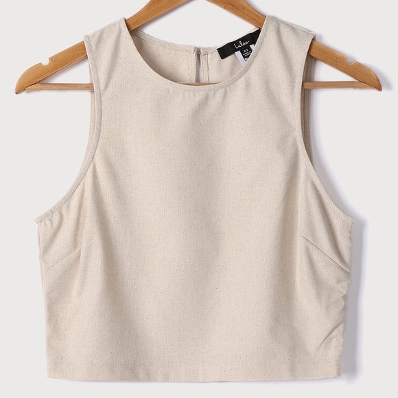 Lulus Straight to Style Beige Sleeveless Crop Top - Picture 14 of 16